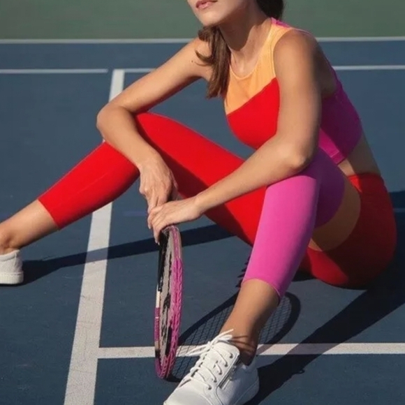 JoyLab Red Color Block Legging Small - Picture 7 of 9